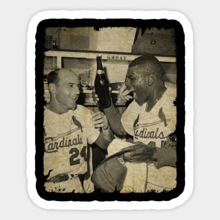 Dick Groat and Bob Gibson - 1964 WS Sticker